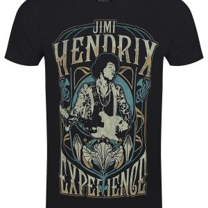 Jimi Hendrix Art Nouveau Men’s Black T-Shirt