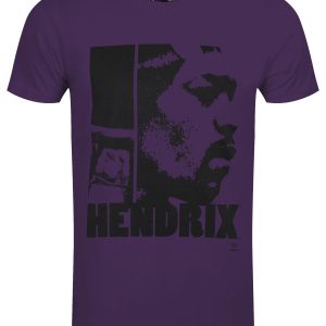 Jimi Hendrix Let Me Live Men’s Purple T-Shirt