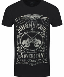 Johnny Cash American Rebel Mens Black T Shirt 1