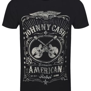 Johnny Cash American Rebel Men’s Black T-Shirt