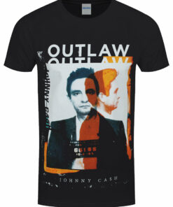 Johnny Cash Outlaw Mens Black T Shirt 1