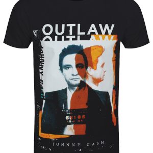 Johnny Cash Outlaw Men’s Black T-Shirt