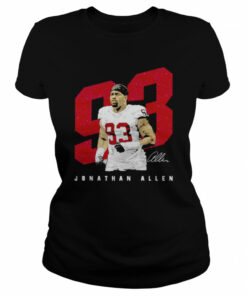 Jonathan Allen Washington Player Number signature shirt 1 Jonathan Allen Washington Player Number signature shirt 2