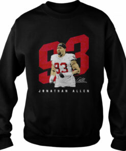 Jonathan Allen Washington Player Number signature shirt 3 Jonathan Allen Washington Player Number signature shirt 4