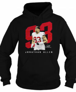 Jonathan Allen Washington Player Number signature shirt 4 Jonathan Allen Washington Player Number signature shirt 5