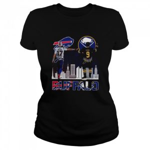 Josh Allen Buffalo Bills and Jack Eichel Buffalo Sabres signatures shirt