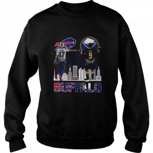 Josh Allen Buffalo Bills and Jack Eichel Buffalo Sabres signatures shirt 4