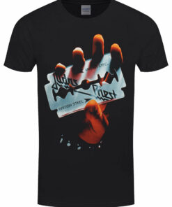 Judas Priest British Steel Mens Black T Shirt 1