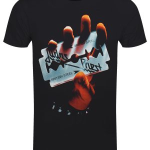 Judas Priest British Steel Men’s Black T-Shirt