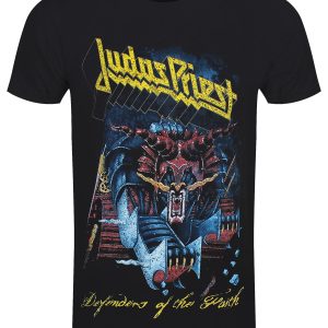 Judas Priest Defender of Faith Mens Black T Shirt 1