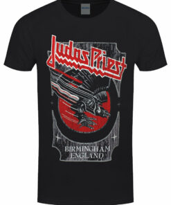 Judas Priest Silver And Red Vengeance Mens Black T Shirt 1