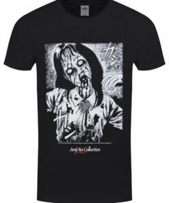 Junji Ito Bleeding Mens Black T Shirt 1