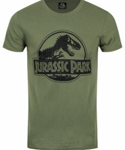Jurassic Park Mono Logo Mens Green T Shirt 1