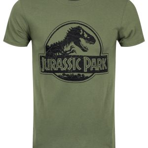 Jurassic Park Mono Logo Men’s Green T-Shirt