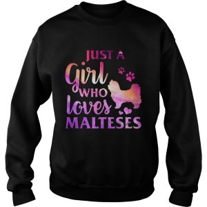 Just A Girl Who Loves Maltese Colorful Gift Shirt 3