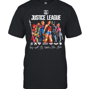 Justice League 2021 Flash Aquaman Superman Wonder Woman Batman And Ray Fisher Signatures Shirt