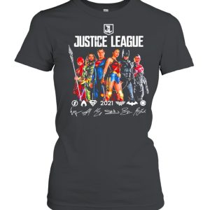 Justice League 2021 Flash Aquaman Superman Wonder Woman Batman And Ray Fisher Signatures Shirt