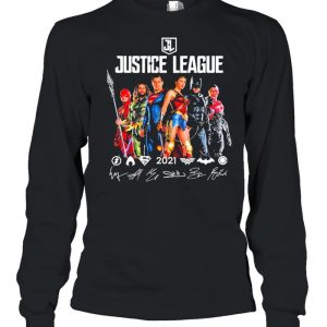 Justice League 2021 Flash Aquaman Superman Wonder Woman Batman And Ray Fisher Signatures Shirt 3