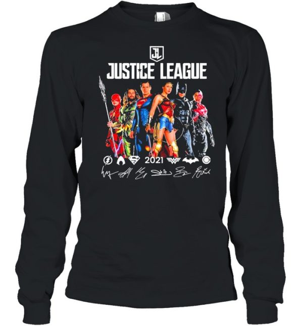 Justice League 2021 Flash Aquaman Superman Wonder Woman Batman And Ray Fisher Signatures Shirt