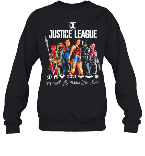 Justice League 2021 Flash Aquaman Superman Wonder Woman Batman And Ray Fisher Signatures Shirt