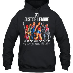 Justice League 2021 Flash Aquaman Superman Wonder Woman Batman And Ray Fisher Signatures Shirt 5