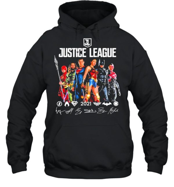 Justice League 2021 Flash Aquaman Superman Wonder Woman Batman And Ray Fisher Signatures Shirt