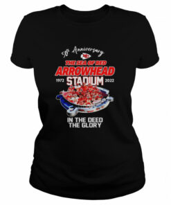 Kansas City Chiefs 50th anniversary the sea of red Arrowhead Stadium 1972 2022 in the deed the glory shirt 2