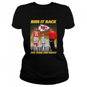 Kansas City Chiefs Mahomes and Andy Reid Run it back one team one vision signatures shirt