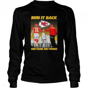 Kansas City Chiefs Mahomes and Andy Reid Run it back one team one vision signatures shirt 3