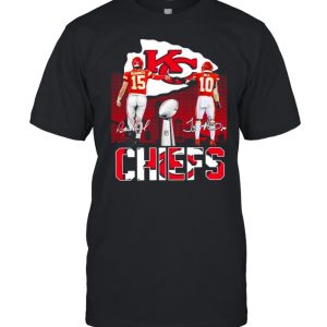 Kansas City Chiefs Mahomes and Hill signatures shirt