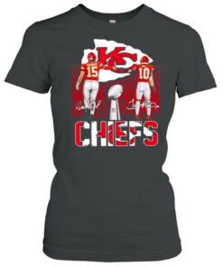 Kansas City Chiefs Mahomes and Hill signatures shirt 2