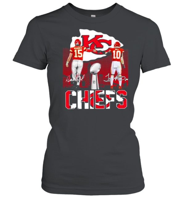 Kansas City Chiefs Mahomes and Hill signatures shirt