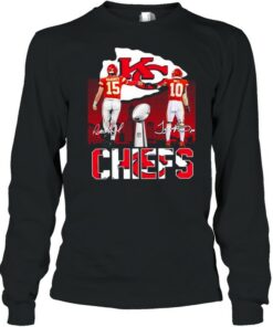 Kansas City Chiefs Mahomes and Hill signatures shirt 3