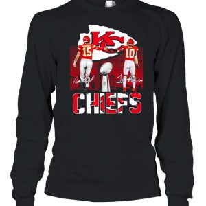 Kansas City Chiefs Mahomes and Hill signatures shirt 3