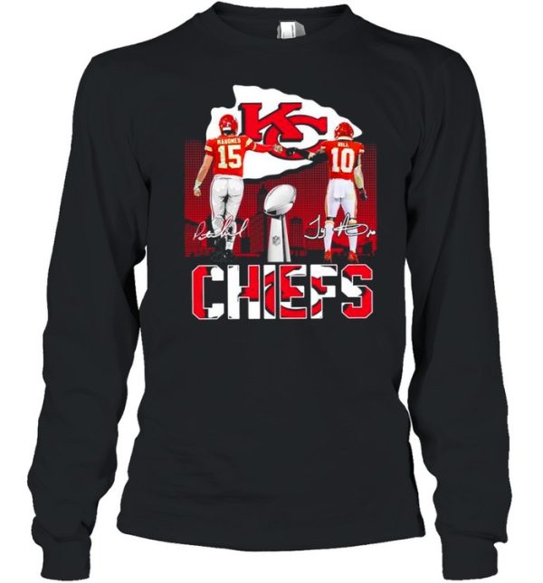 Kansas City Chiefs Mahomes and Hill signatures shirt