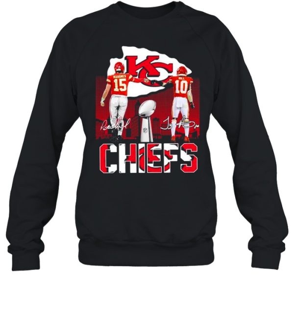 Kansas City Chiefs Mahomes and Hill signatures shirt