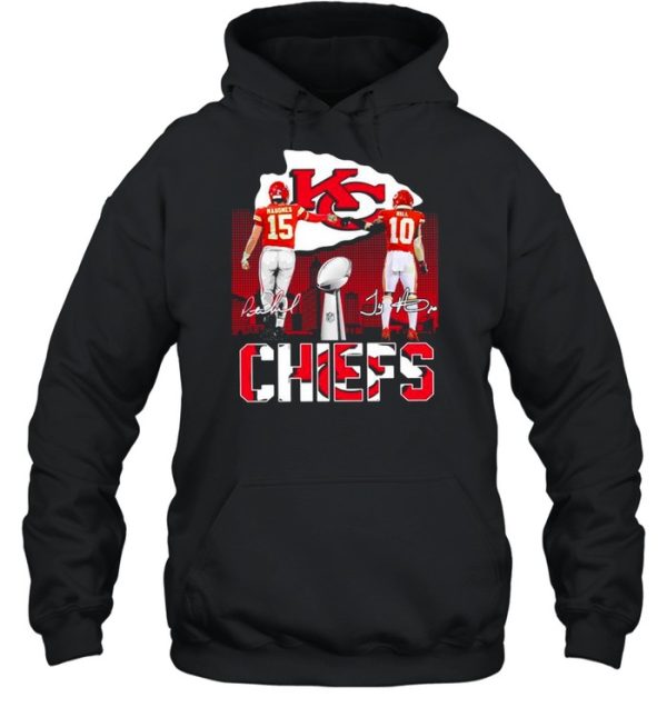 Kansas City Chiefs Mahomes and Hill signatures shirt