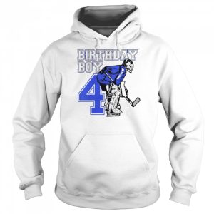 Kids 4 years old ice hockey goalie themed birthday 4th boy shirt 5