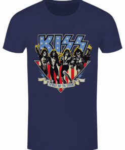 Kiss Americana Mens Denim Blue T Shirt 1