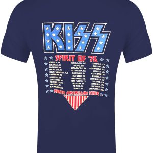 Kiss Americana Mens Denim Blue T Shirt 2