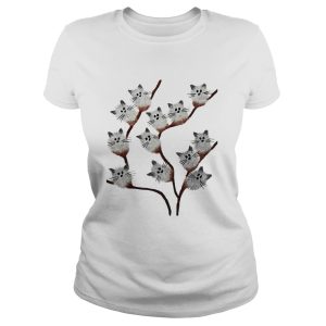 Kitten cats pussy willow flowers shirt