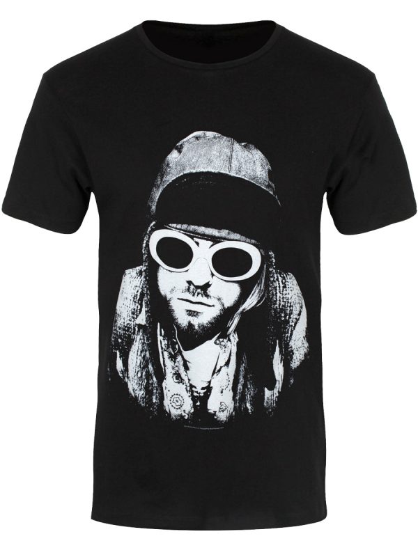 Kurt Cobain Glasses Men’s Black T-Shirt