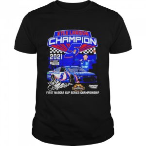 Kyle Larson Champion 2021 First Nascar cup Series Championship signature hot shirt