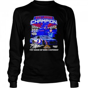 Kyle Larson Champion 2021 First Nascar cup Series Championship signature hot shirt 3