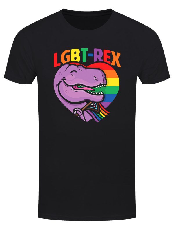 LGBT-Rex Pride Flag Men’s Black T-Shirt