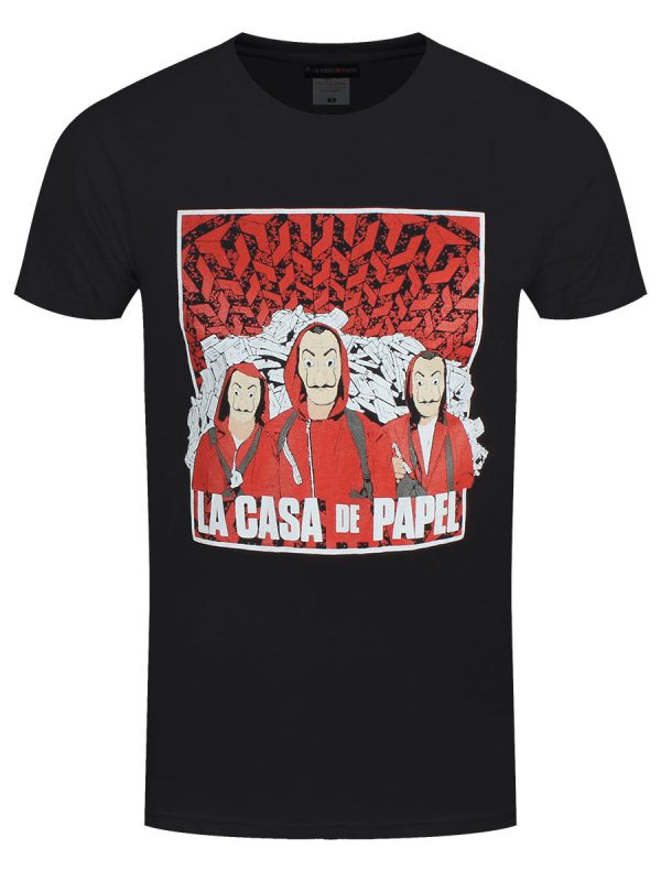 La Casa De Papel Group Shot Men’s Black T-Shirt