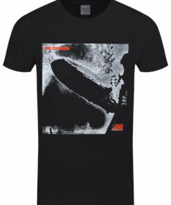 Led Zeppelin 1 Remastered Cover Mens Black T Shirt 1