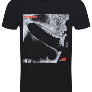 Led Zeppelin 1 Remastered Cover Men’s Black T-Shirt