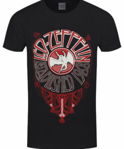 Led Zeppelin Deco Circle Mens Black T Shirt 1