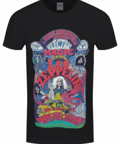 Led Zeppelin Full Colour Electric Magic Mens Black T Shirt 1